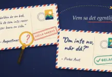 Citat om resor: de mest kända reseorden och vem som egentligen sa dem Illustration av två luftpostvykort på mörkblå bakgrund med texten ”Vem sa det egentligen?”, där det ena vykortet med citatet ”Världen är en bok …” har Augustinus som avsändare, ett förstoringsglas som visar ett frågetecken och stämpeln ”Källa saknas”, medan det andra med ”Om inte nu, när då?” från Pirkei Avot är stämplat ”Belagt”.