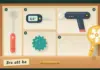 Illustration av en utdragen ”Bra att ha”-låda med fem numrerade fack som rymmer en mjölkskummare, en stektermometer, en taggig massageboll och en massagepistol, medan en gul handfläkt lyfter ur sitt tomma fack.