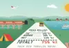 Illustration av ett långt kvitto märkt ”Resa billigt” som ligger som en väg genom ett sommarlandskap med raderna tåg, boende, mat och totalt 759 kr, omgivet av ett rött tåg på en viadukt, en buss, ett flygplan, en färja vid röda stugor, ett tält och en picknick med matlåda och termos.