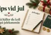 Tips vid jul – så håller du koll på julekonomin Illustration av en julbudget med miniräknare, mynt, julklappar och grankvistar intill texten ”Tips vid jul – Så håller du koll på julekonomin”.