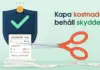 Undvik att bli lurad på dyra pengar av ditt virusprogram Illustration av en mörkblå sköld som slukar ett mynt och skriver ut ett allt längre kvitto med stigande årspriser för ”Virusskydd Plus”, där en korallröd sax är på väg att klippa vid linjen ”säg upp här” bredvid texten ”Kapa kostnaden, behåll skyddet.”